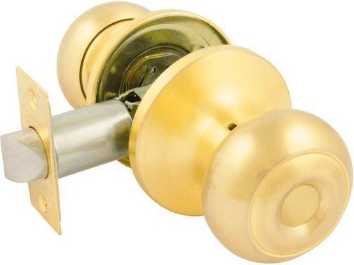 Ручка защелка кноб НОРА-М Н "Матовое золото" без запирания 15729