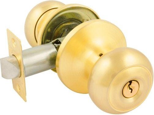 Ручка защелка кноб НОРА-М Н "Матовое золото" ключ/фиксатор 15711