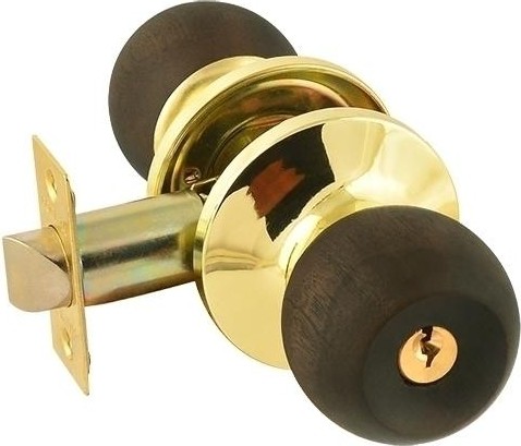 Ручка защелка кноб НОРА-М ЗШ-STD "Темное дерево" ключ/фиксатор 6449