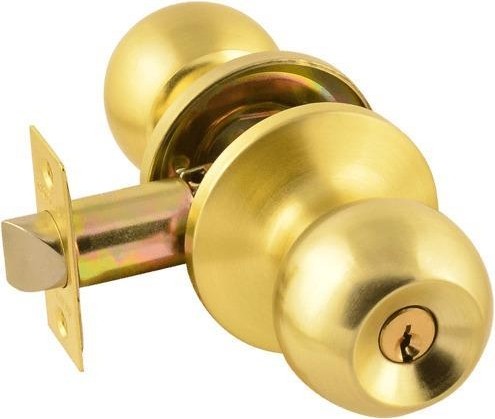 Ручка защелка кноб НОРА-М ЗШ-STD "Матовое золото" ключ/фиксатор 13738