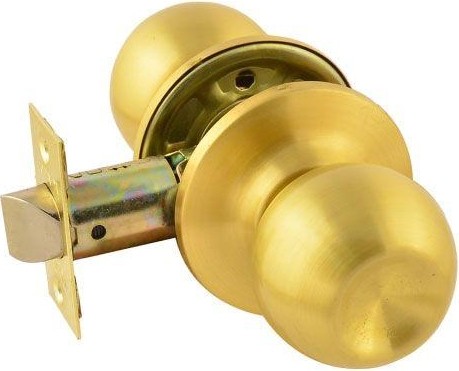 Ручка защелка кноб НОРА-М ЗШ "Матовое золото" без запирания 15700