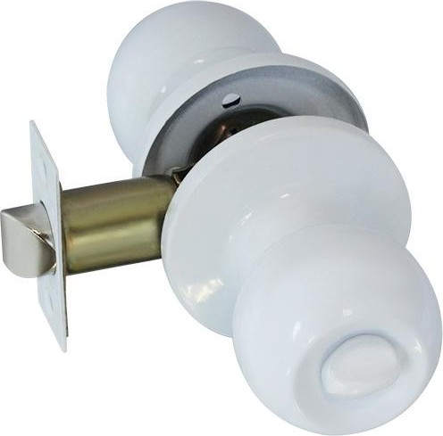 Ручка защелка кноб НОРА-М ЗШ ISPARUS "Белая" фиксатор 18819