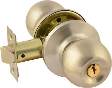 Ручка защелка кноб НОРА-М ЗШ "Матовый никель" ключ/фиксатор 15683