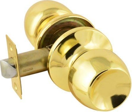 Ручка защелка кноб НОРА-М ЗР1 "Золото" без запирания 15595