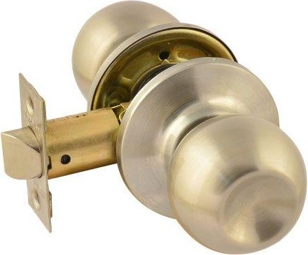 Ручка защелка кноб НОРА-М ЗШ "Матовый никель" без запирания 15701