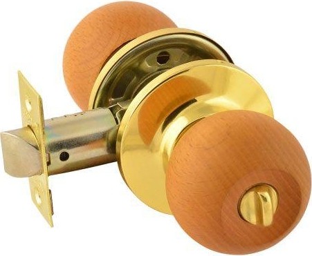 Ручка защелка кноб НОРА-М ЗШ "Дерево бук" фиксатор 15689