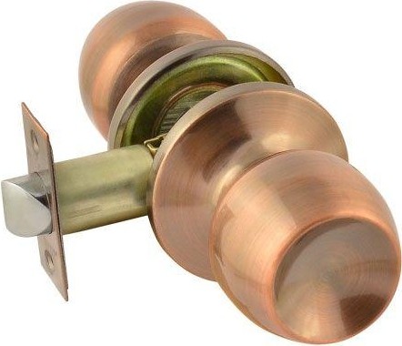 Ручка защелка кноб НОРА-М ЗР1 "Старая медь" без запирания 15599