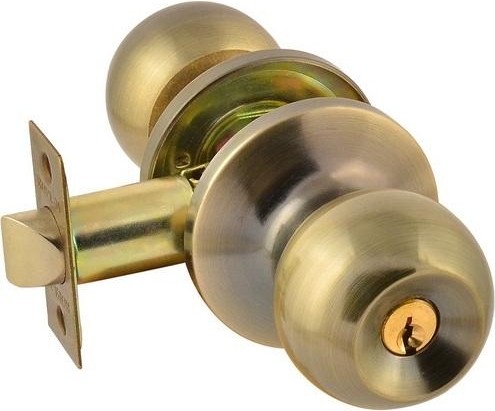 Ручка защелка кноб НОРА-М ЗШ-STD "Старая бронза" ключ/фиксатор 13741