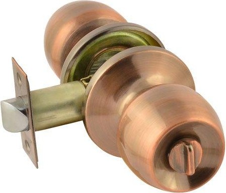 Ручка защелка кноб НОРА-М ЗР1 "Старая медь" фиксатор 15590