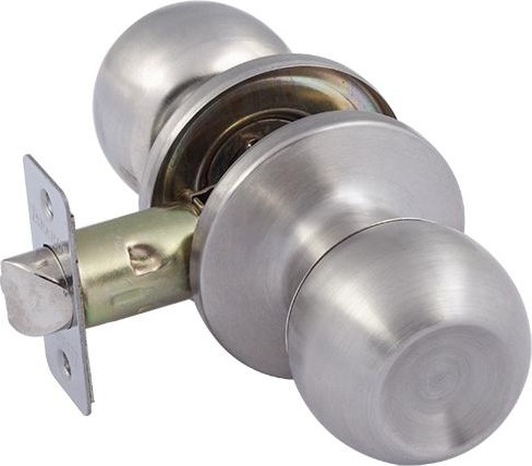 Ручка защелка кноб НОРА-М ЗШ ISPARUS "Матовый никель" без запирания 16800