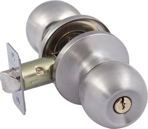 Ручка защелка кноб НОРА-М ЗШ ISPARUS "Матовый никель" ключ/фиксатор 16788