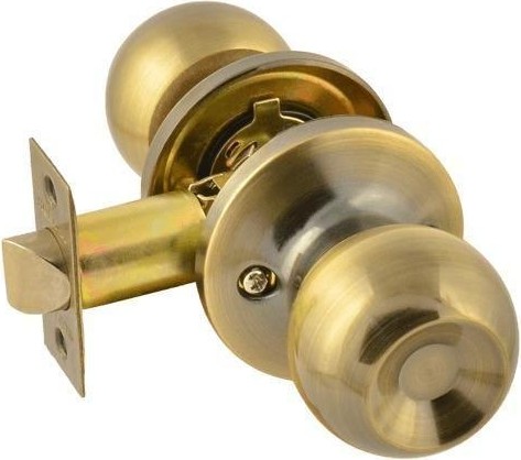 Ручка защелка кноб НОРА-М ЗШ-STD "Старая бронза" без запирания 13753