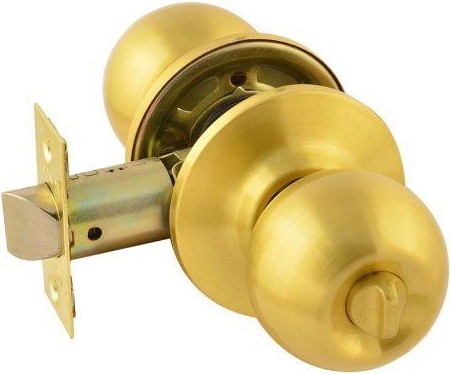 Ручка защелка кноб НОРА-М ЗШ "Матовое золото" фиксатор 15691