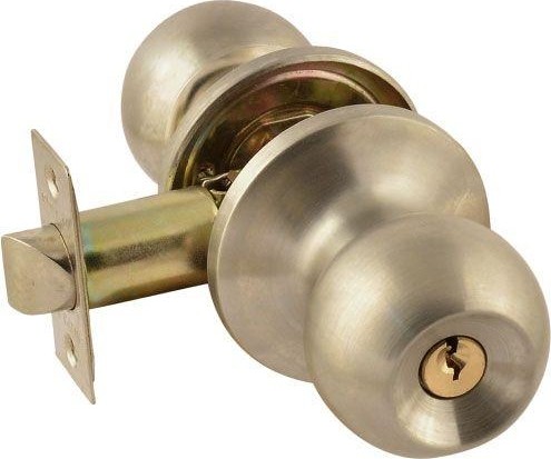 Ручка защелка кноб НОРА-М ЗШ-STD "Матовый никель" ключ/фиксатор 13739