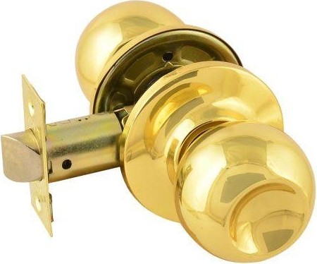 Ручка защелка кноб НОРА-М ЗШ "Золото" без запирания 15699