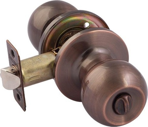 Ручка защелка кноб НОРА-М ЗШ ISPARUS "Старая медь" фиксатор 16796