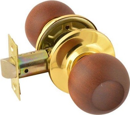 Ручка защелка кноб НОРА-М ЗШ "Темное дерево" без запирания 15704