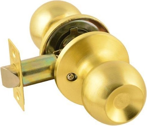 Ручка защелка кноб НОРА-М ЗШ-STD "Матовое золото" без запирания 13750