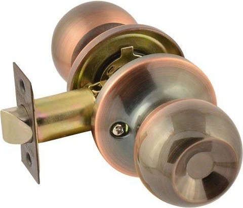 Ручка защелка кноб НОРА-М ЗШ-STD "Старая медь" без запирания 13752