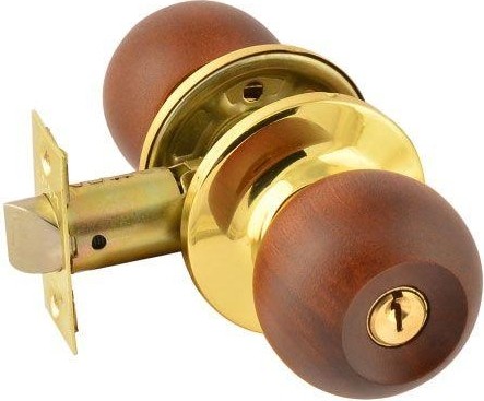 Ручка защелка кноб НОРА-М ЗШ "Темное дерево" ключ/фиксатор 15686