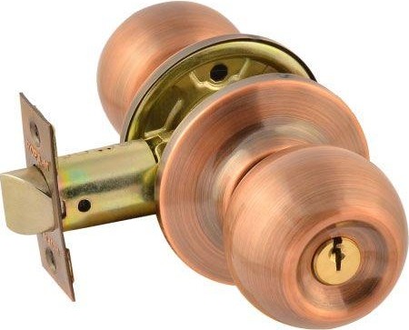 Ручка защелка кноб НОРА-М ЗШ "Старая медь" ключ/фиксатор 15684