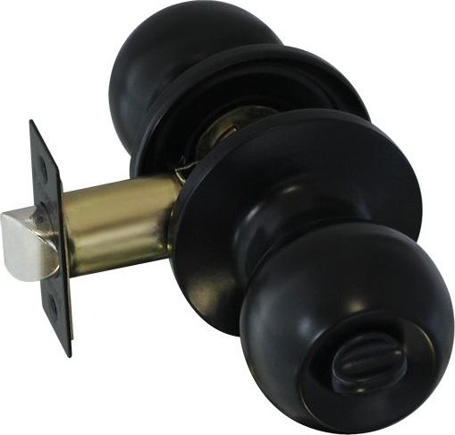 Ручка защелка кноб НОРА-М ЗШ ISPARUS "Черная" фиксатор 18820