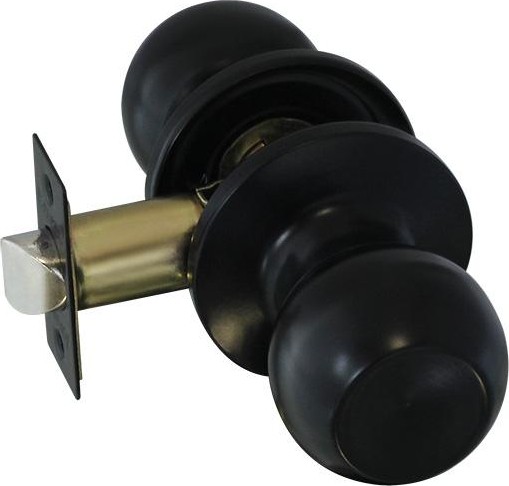 Ручка защелка кноб НОРА-М ЗШ ISPARUS "Черная" без запирания 18822