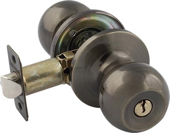 Ручка защелка кноб НОРА-М ЗШ ISPARUS "Старая бронза" ключ/фиксатор 16789