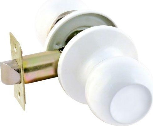 Ручка защелка кноб НОРА-М ЗШ-STD "Белая" без запирания 5547