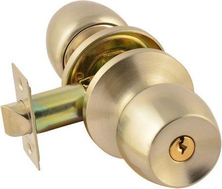 Ручка защелка кноб НОРА-М ЗР1 "Матовый никель" ключ/фиксатор 15579