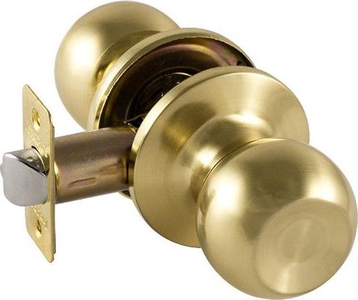 Ручка защелка кноб НОРА-М ЗШ ISPARUS "Матовое золото" без запирания 16799