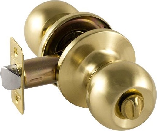 Ручка защелка кноб НОРА-М ЗШ ISPARUS "Матовое золото" фиксатор 16793