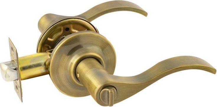 Ручка защелка НОРА-М НН межкомнатная "Старая бронза" фиксатор 15760