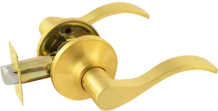 Ручка защелка НОРА-М НН межкомнатная "Матовое золото" без запирания 15764