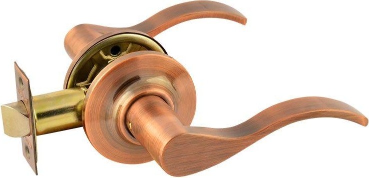Ручка защелка НОРА-М НН межкомнатная "Старая медь" без запирания 15767