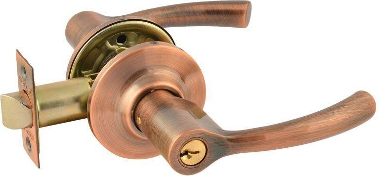 Ручка защелка НОРА-М ТТ1 межкомнатная "Старая медь" ключ/фиксатор 15795