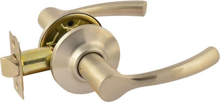 Ручка защелка НОРА-М ТТ1 межкомнатная "Матовый никель" без запирания 15805