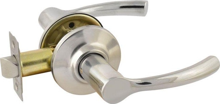 Ручка защелка НОРА-М ТТ1 межкомнатная "Хром" без запирания 15808