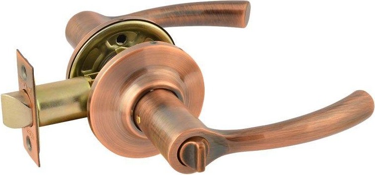 Ручка защелка НОРА-М ТТ1 межкомнатная "Старая медь" фиксатор 15801