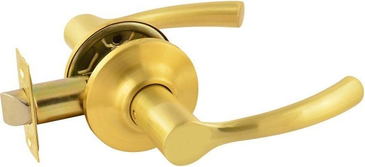 Ручка защелка НОРА-М ТТ1 межкомнатная "Матовое золото" без запирания 15804
