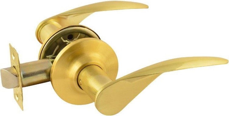 Ручка защелка НОРА-М ТТ12 межкомнатная "Матовое золото"без запирания 15822