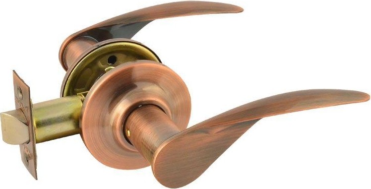 Ручка защелка НОРА-М ТТ12 межкомнатная "Старая медь" без запирания 15825