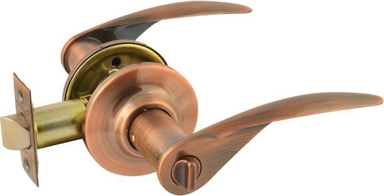 Ручка защелка НОРА-М ТТ12 межкомнатная "Старая медь" фиксатор 15819