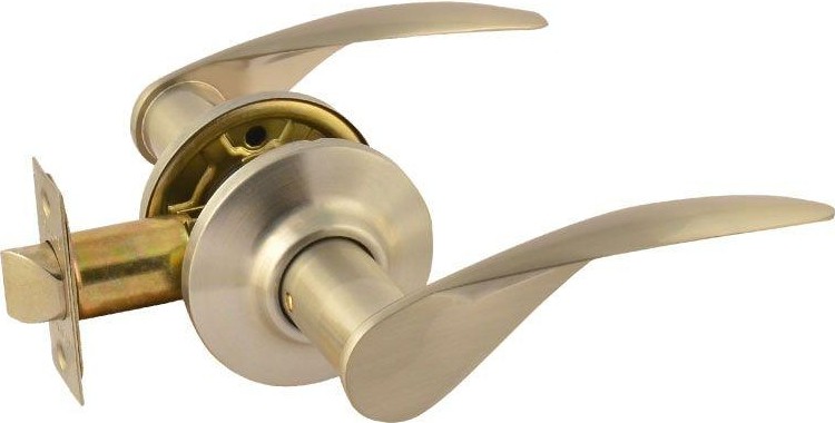 Ручка защелка НОРА-М ТТ12 межкомнатная "Матовый никель" без запирания 15823