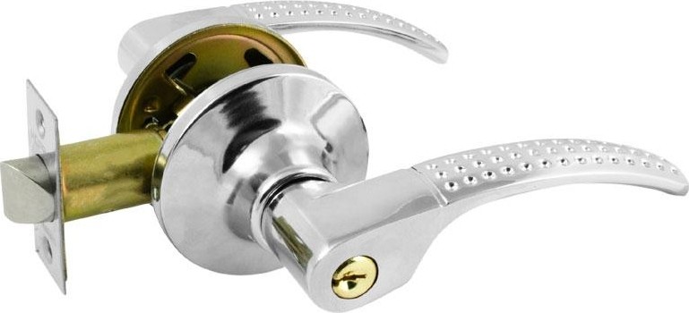 Ручка защелка НОРА-М ТТ15-STD межкомнатная "Хром" ключ/фиксатор 16755