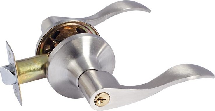 Ручка защелка НОРА-М ЗВ1 ISPARUS межкомнатная "Матовый никель"  ключ/фиксатор 16932