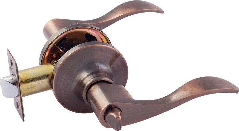 Ручка защелка НОРА-М ЗВ1 ISPARUS межкомнатная "Старая медь"  фиксатор 16939