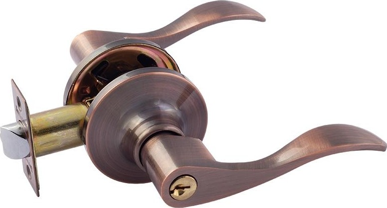 Ручка защелка НОРА-М ЗВ1 ISPARUS межкомнатная "Старая медь"  ключ/фиксатор 16938