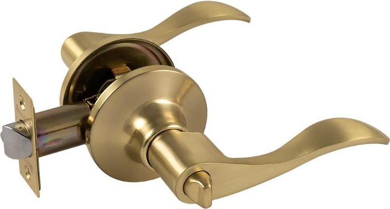 Ручка защелка НОРА-М ЗВ1 ISPARUS межкомнатная "Матовое золото"  фиксатор 16930