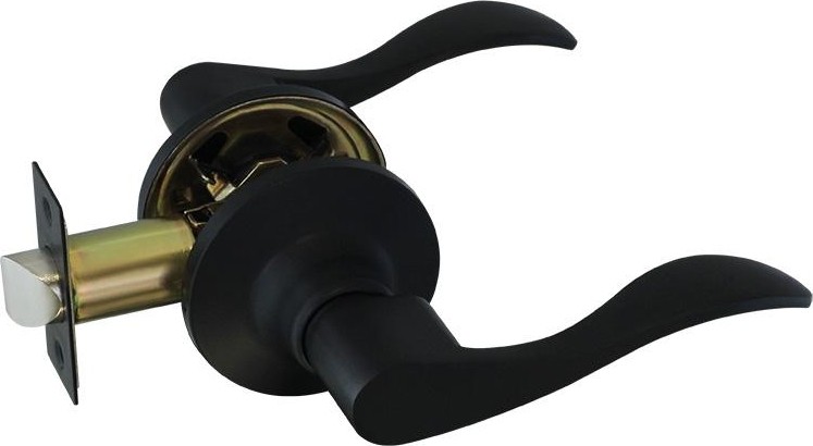 Ручка защелка НОРА-М ЗВ1 ISPARUS межкомнатная "Черная" без запирания 18810